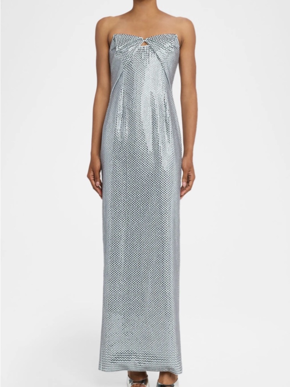 Roland Mouret Origami Bustier Diamanté Column Gown
